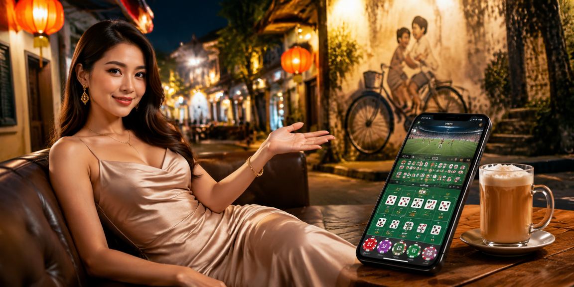 Pemain menggunakan aplikasi kasino dw6900 di Penang dengan antara muka Bahasa Melayu